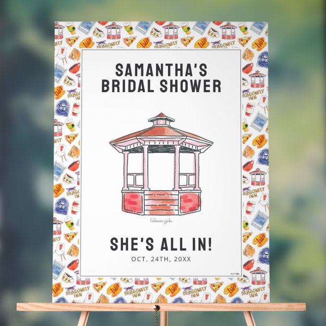 Gilmore Girls Bridal Shower Welcome Acrylic Sign (Neutral)