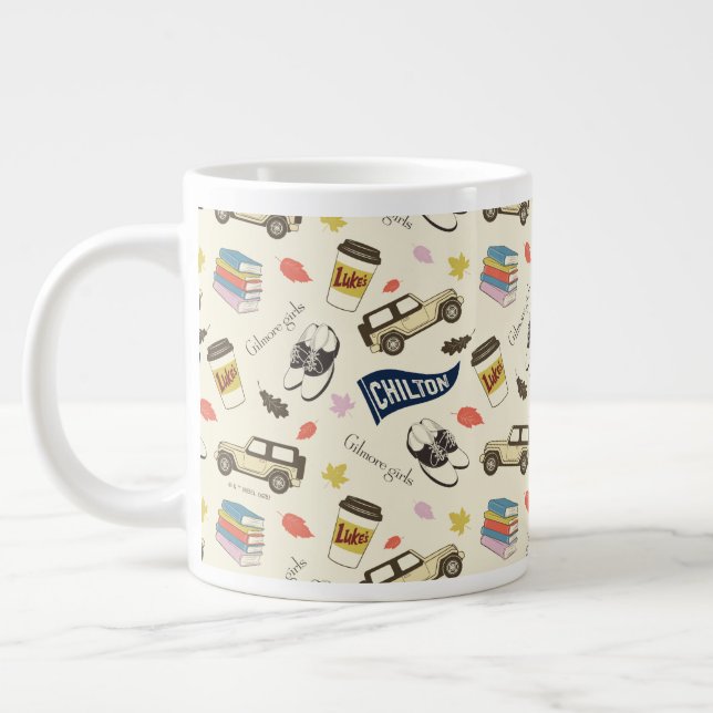 Gilmore Girls Chilton Fall Pattern Large Coffee Mug (Left)