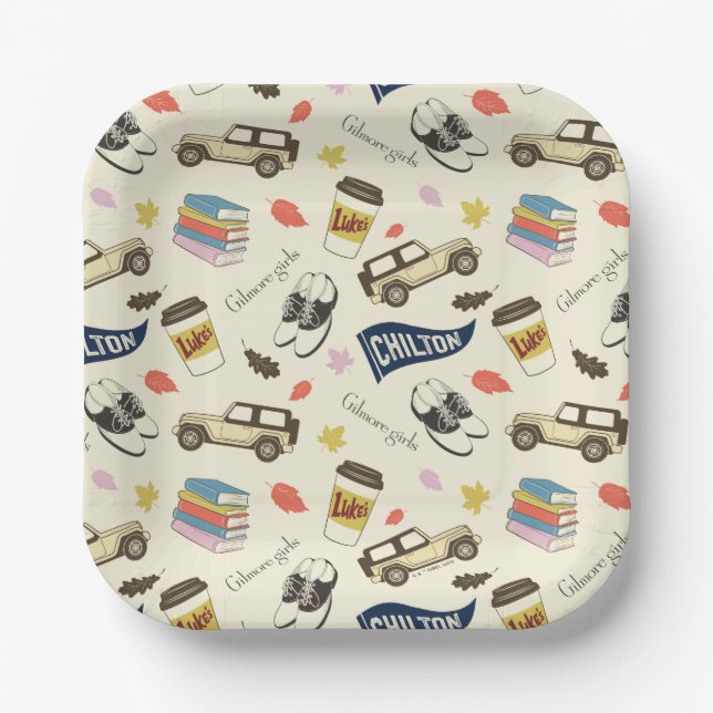 Gilmore Girls Chilton Fall Pattern Paper Plate (Front)
