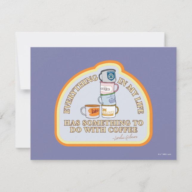Gilmore Girls | Coffee Quote Graphic Card (Front)