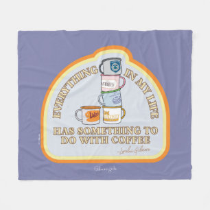Gilmore Girls Coffee Quote Graphic Fleece Blanket