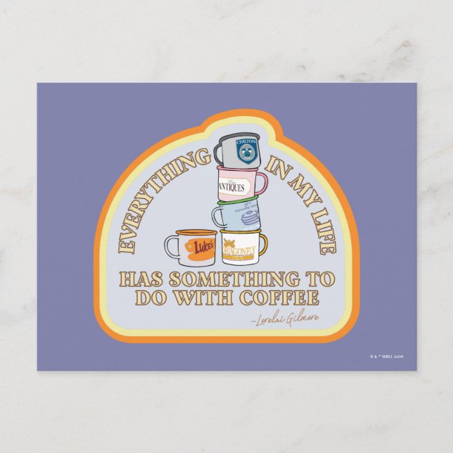 Gilmore Girls | Coffee Quote Graphic Postcard (Front)