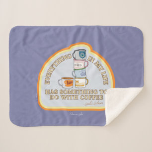 Gilmore Girls Coffee Quote Graphic Sherpa Blanket