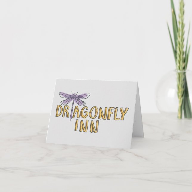Gilmore Girls | Dragonfly Inn Watercolor Logo Note Card (Front)