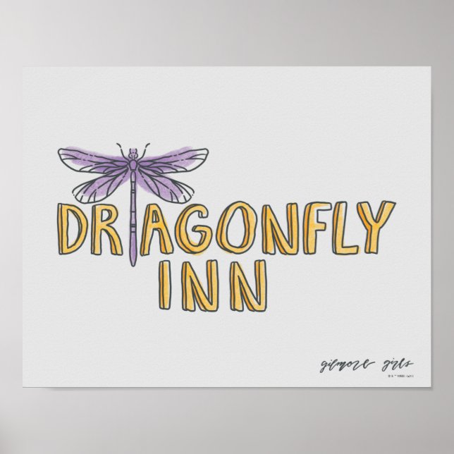 Gilmore Girls | Dragonfly Inn Watercolor Logo Poster (Front)