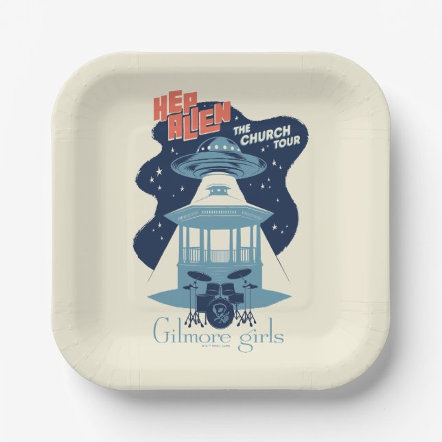 Gilmore Girls Hep Alien Church Tour Paper Plate (Front)