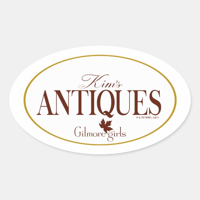 Gilmore Girls | Kim's Antiques Oval Sticker (Front)