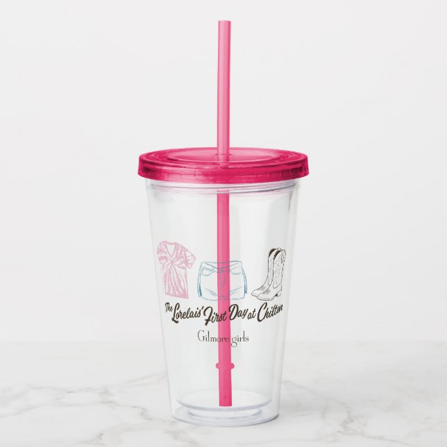 Gilmore Girls Lorelai Chilton Outfit Design Acrylic Tumbler (Front)