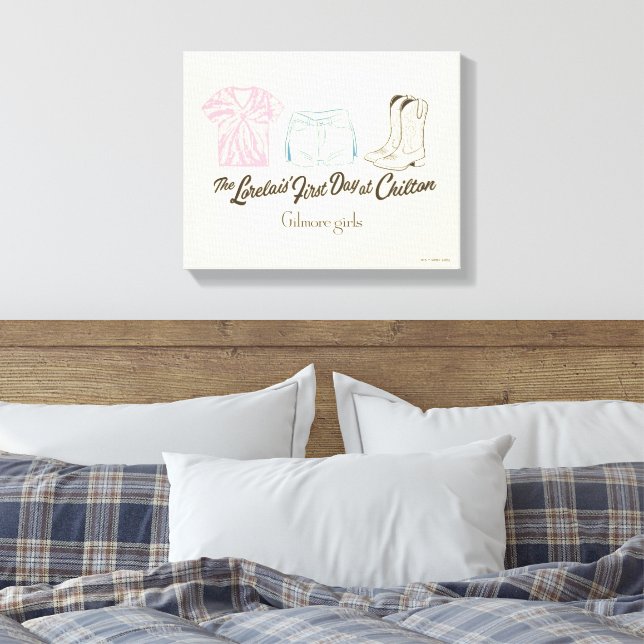 Gilmore Girls Lorelai Chilton Outfit Design Canvas Print (Insitu(Bedroom))