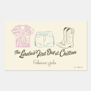 Gilmore Girls Lorelai Chilton Outfit Design Rectangular Sticker