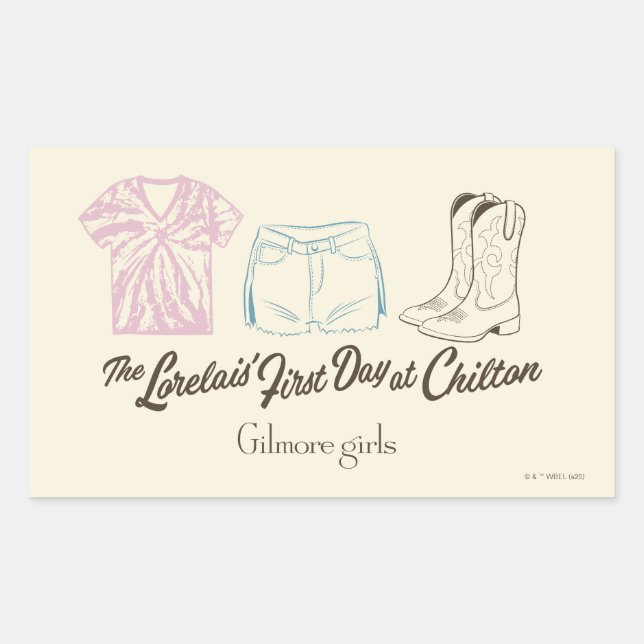 Gilmore Girls Lorelai Chilton Outfit Design Rectangular Sticker (Front)