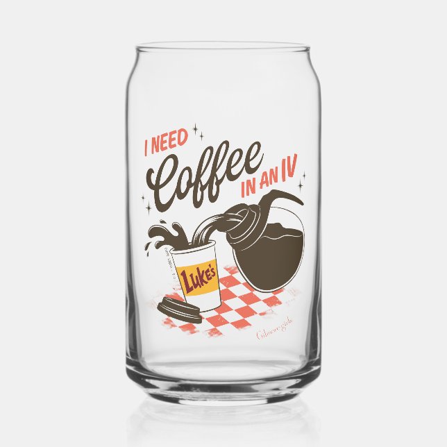Gilmore Girls Luke’s Coffee IV Quote Can Glass (Front)