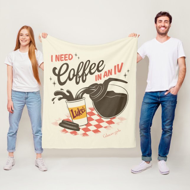 Gilmore Girls Luke’s Coffee IV Quote Fleece Blanket (In Situ)