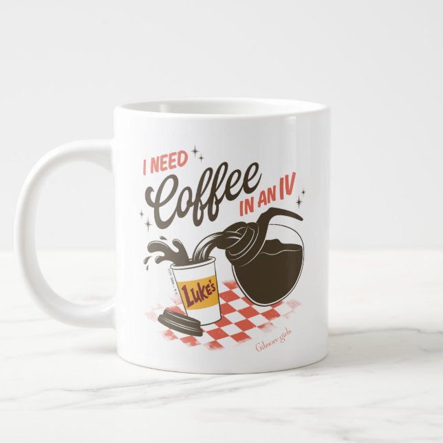 Gilmore Girls Luke’s Coffee IV Quote Large Coffee Mug (Left)