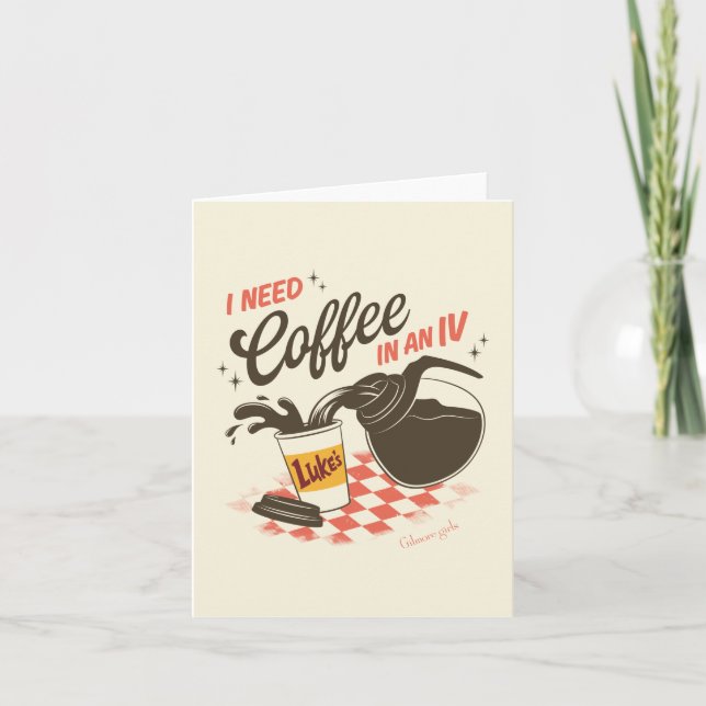 Gilmore Girls Luke’s Coffee IV Quote Note Card (Front)