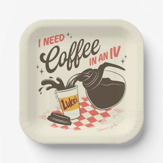 Gilmore Girls Luke’s Coffee IV Quote Paper Plate (Front)