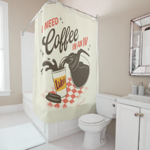 Gilmore Girls Luke’s Coffee IV Quote Shower Curtain