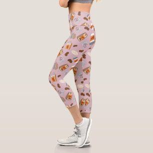 Gilmore Girls   Luke's Diner Coffee Pattern Capri Leggings