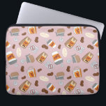 Gilmore Girls | Luke's Diner Coffee Pattern Laptop Sleeve<br><div class="desc">Celebrate your love for cosy, small-town vibes with this illustrated graphic featuring a charming coffee pattern inspired by Luke's Diner. Perfect for fans of the iconic eatery, this design showcases coffee cups, playful coffee beans, and the familiar logo of everyone's favourite diner. Whether you're a coffee enthusiast or simply love...</div>