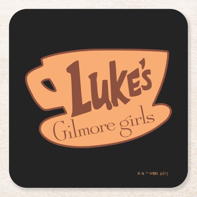 Gilmore Girls | Luke's Diner Logo Square Paper Coaster (Front)