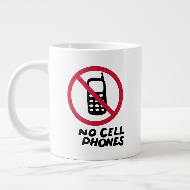 Gilmore Girls | Luke's Diner - No Cell Phones Large Coffee Mug (Left)