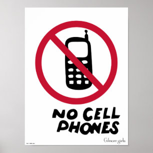 Gilmore Girls Luke's Diner - No Cell Phones Poster