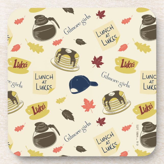 Gilmore Girls Lunch at Luke’s Pattern Coaster (Front)