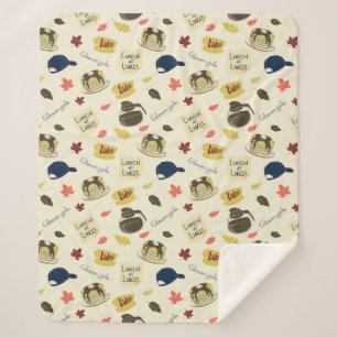 Gilmore Girls Lunch at Luke’s Pattern Sherpa Blanket