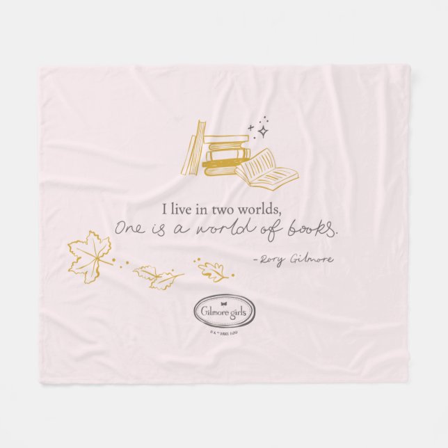Gilmore Girls Rory Book Quote Design Fleece Blanket (Front (Horizontal))