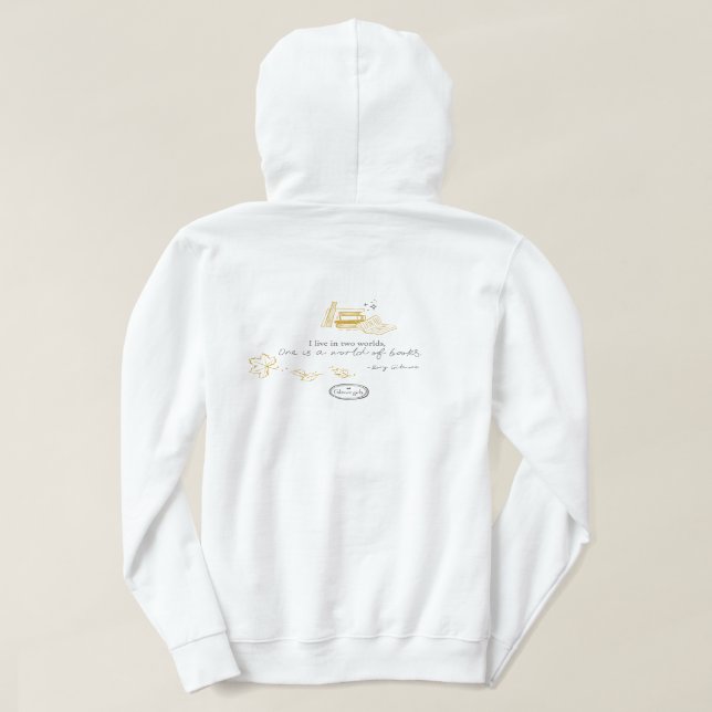 Gilmore Girls Rory Book Quote Design Hoodie (Design Back)