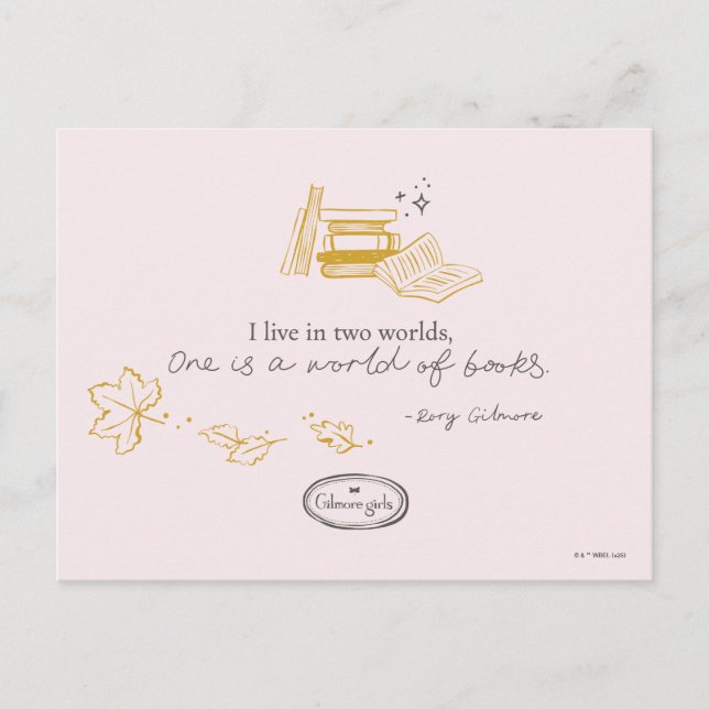 Gilmore Girls Rory Book Quote Design Postcard (Front)