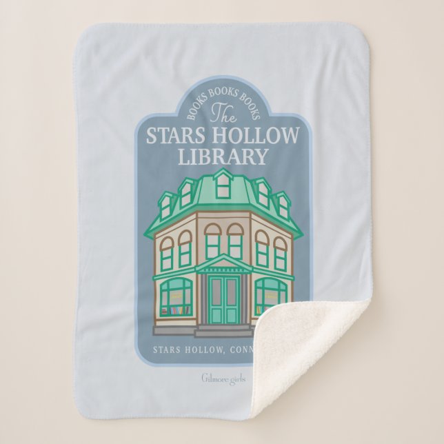 Gilmore Girls | Stars Hollow Library Sherpa Blanket (Front)