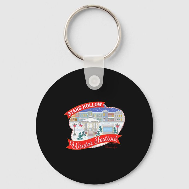 Gilmore Girls Stars Hollow Winter Festival  Key Ring (Front)