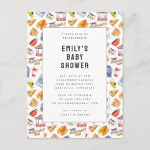 Gilmore Girls Watercolor Icons Baby Shower Postcard