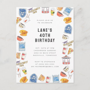 Gilmore Girls Watercolor Icons Birthday Postcard