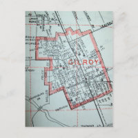 Gilroy, CA Vintage Map