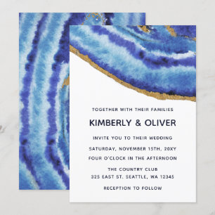 Gilt Agate Wedding Invitations