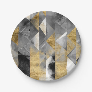 Gilt Reflections I Paper Plate