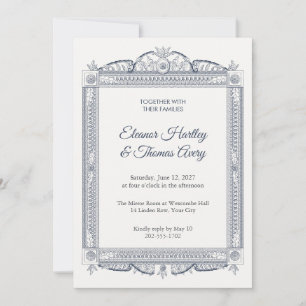 Giltwood Cresting Wedding Invitation