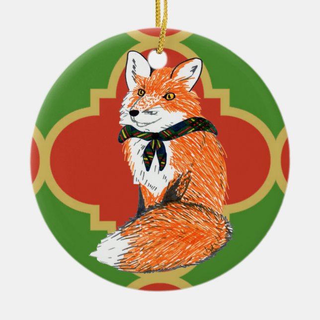 Gilwell Fox Quatrefoil Ornament (Front)