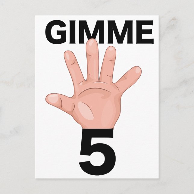 Gimme 5 postcard (Front)