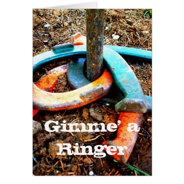 Gimme' a Ringer Horseshoe Pitching Gifts (Front)
