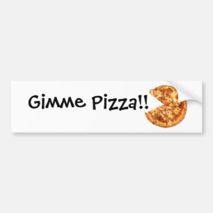 Gimme Pizza Bumper Sticker