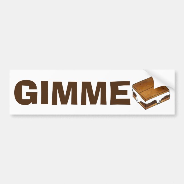 Gimme Smore Campfire S'mores Smores Bumper Sticker (Front)