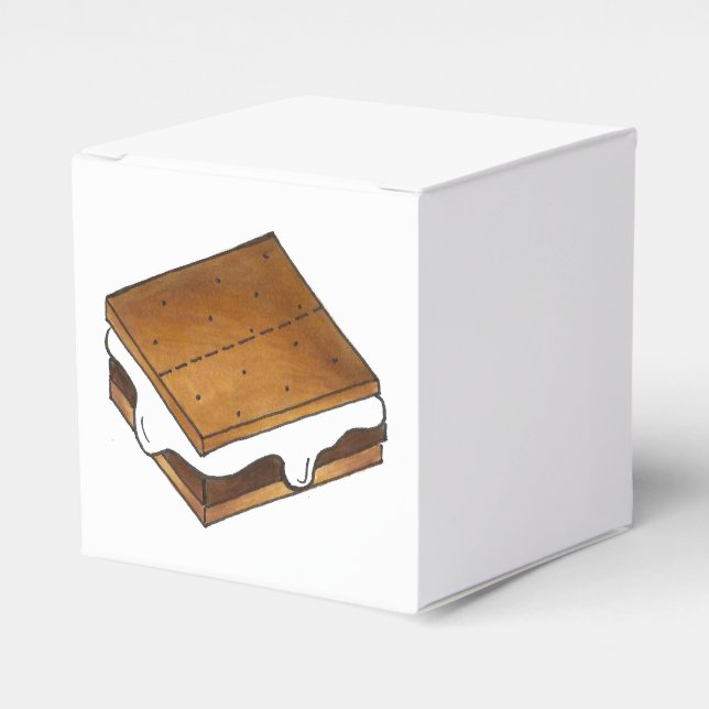 Gimme S'more! Homemade Campfire Camp Smores Favour Box (Front Side)