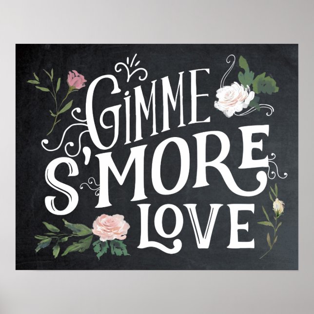 Gimme smore love wedding party sign BBQ (Front)