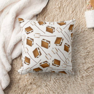 Gimme S'more Toasted Marshmallow Smores Camp Cushion
