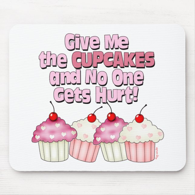Gimme the Cupcakes Mouse Mat (Front)