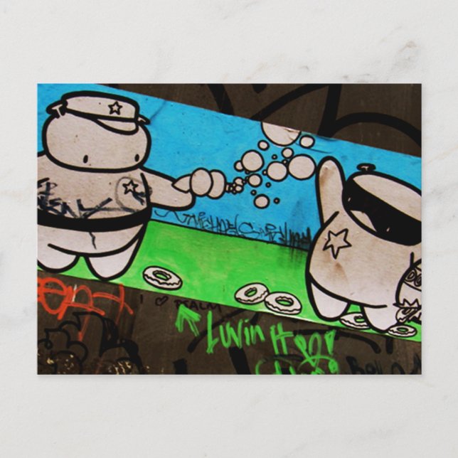 Gimme your doughnuts postcard (Front)