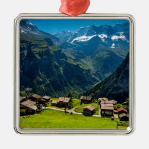 Gimmelwald In Swiss Alps - Switzerland Metal Tree Decoration
